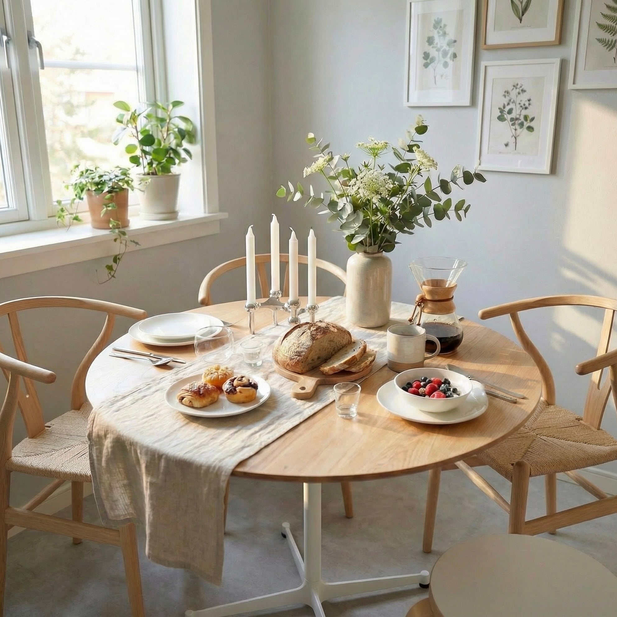 直径90cm ダイニングテーブル 丸テーブル オーク 無垢 ラウンド