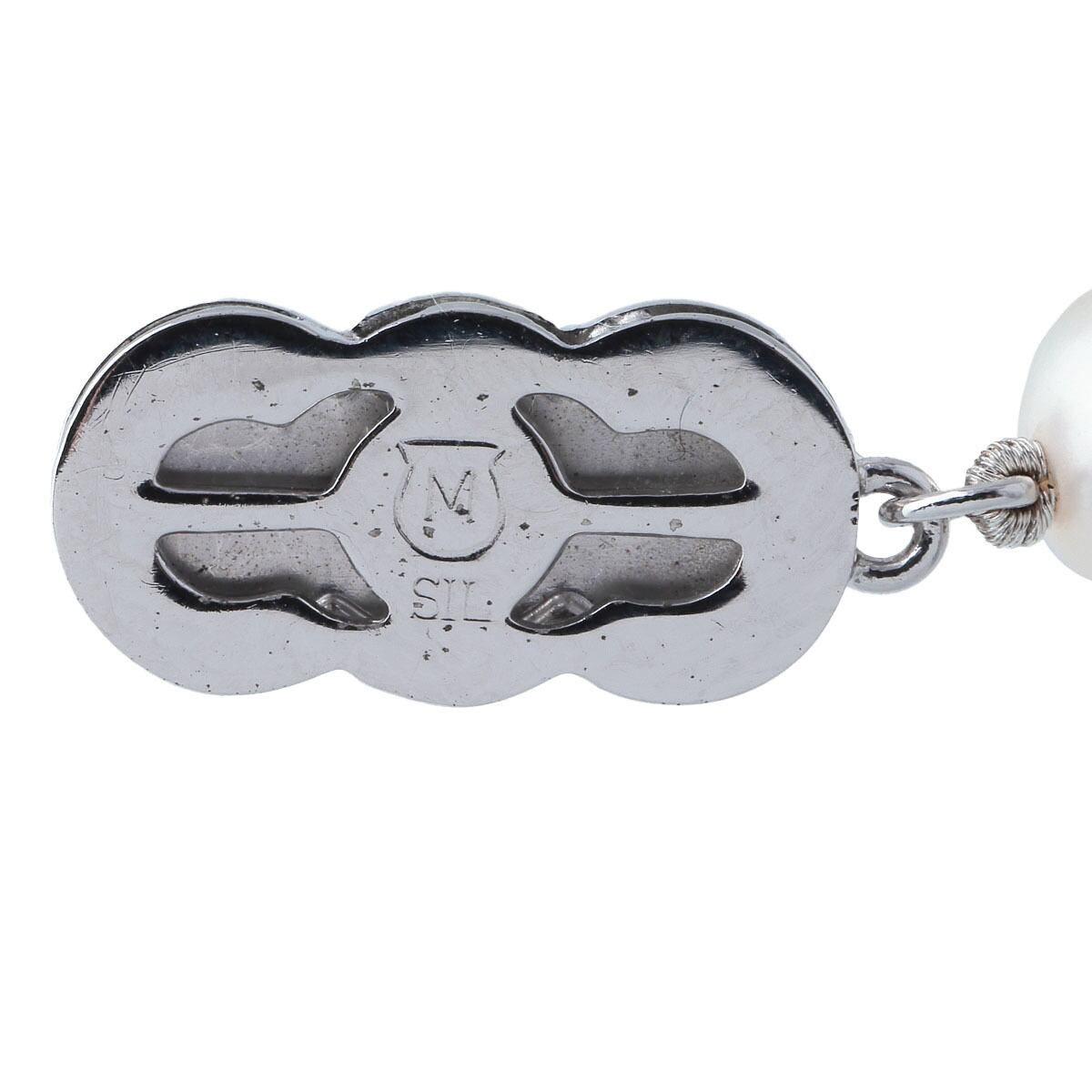 極美品】MIKIMOTO ミキモトパールネックレス 5Pパール シルバー 極美品】MIKIMOTO ミキモトパールネックレス 5Pパール シルバー