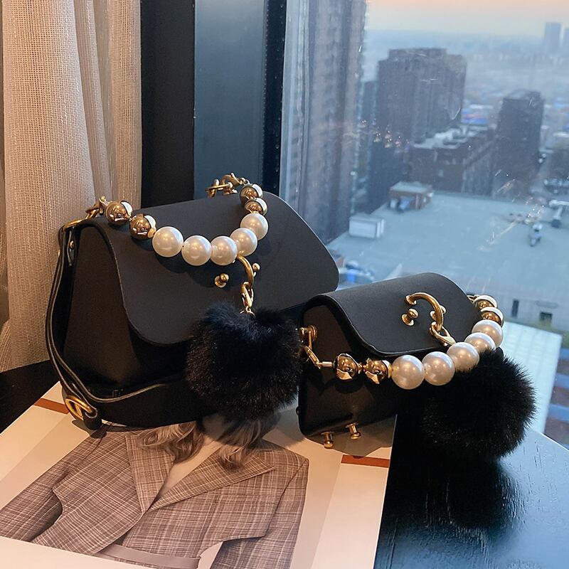 スタイルパールチェーン 真珠 スクウェア ハンドバッグ メッセンジャーバッグ Tiancai_Wing_Bag53286165845