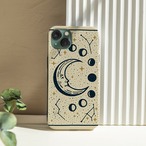 受注生産 iPhoneケース 三日月と星のミニマル星図｜天体図風 STAR052A