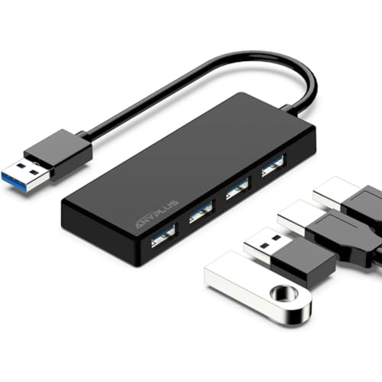 ANYPLUS USBハブ 3.0, 4ポートUSB Hub,USB A 分岐 5Gbps高速転送 バスパワー 軽量 コンパクト MacBook/iMac/Surface Pro 等 軽量 対応 テレワーク 在宅勤務