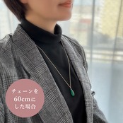 ✨鮮烈グリーンに釘付け✨ グリーンオニキス<大粒ペアシェイプ>のペンダント(K14GF)