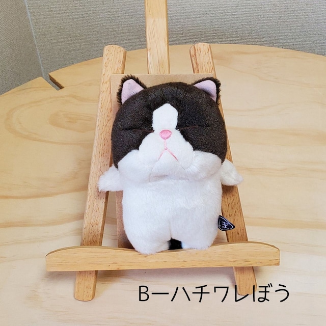 ふわふわモコモコ♪かわいいぬいぐるみのぼう猫(ハチワレ)