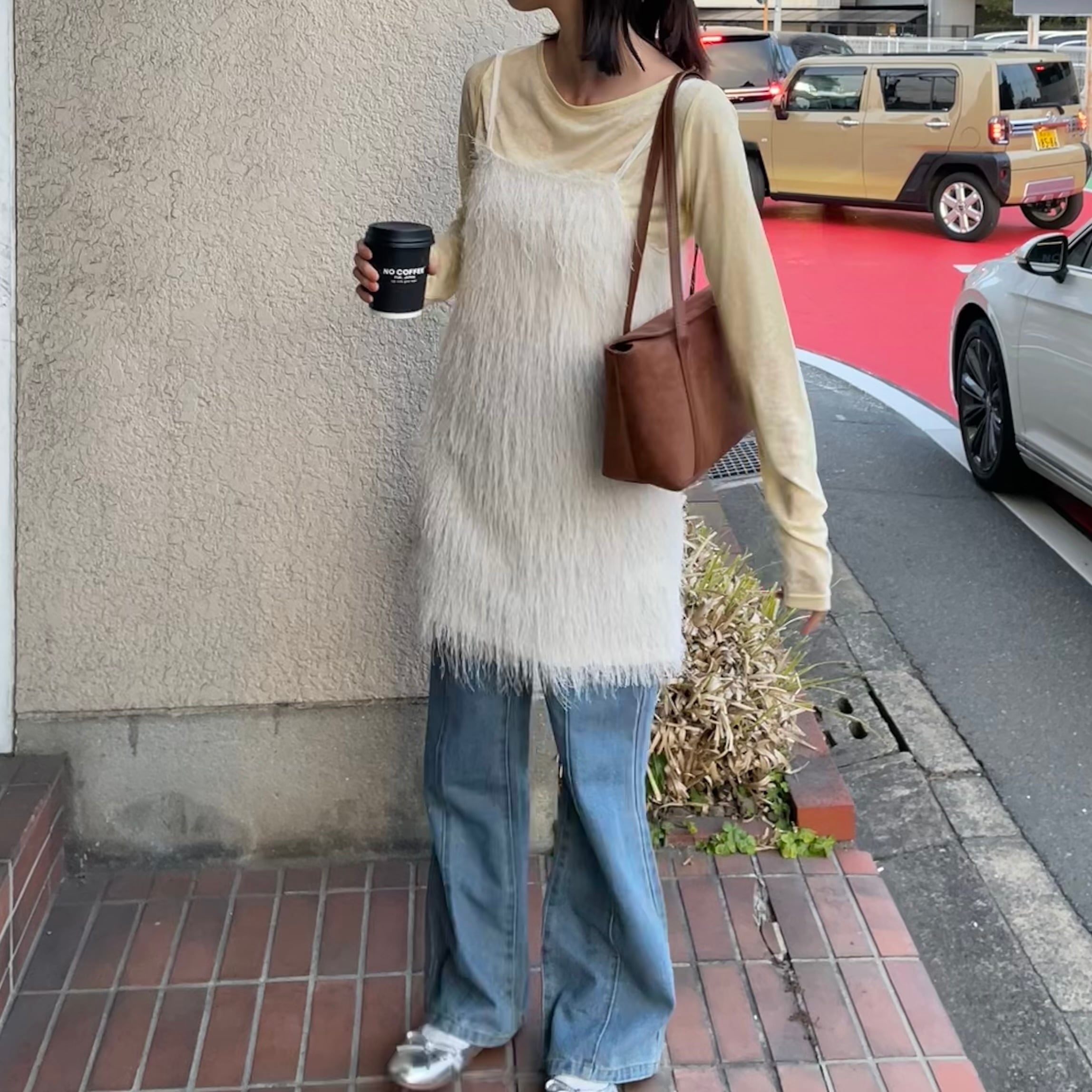 フリンジキャミワンピース【アイボリー】/