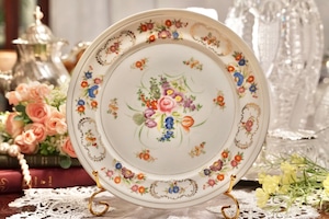 C【TOYU CHINA】東洋陶磁器 花柄 25.5cmディナープレート ヴィンテージ