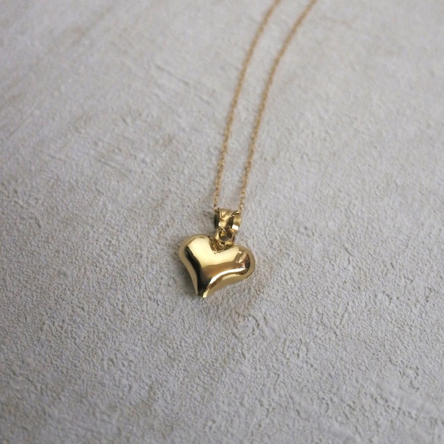 K10 Puff HEART Necklace