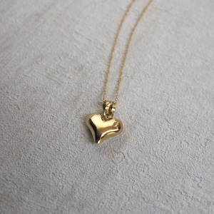 K10 Puff HEART Necklace