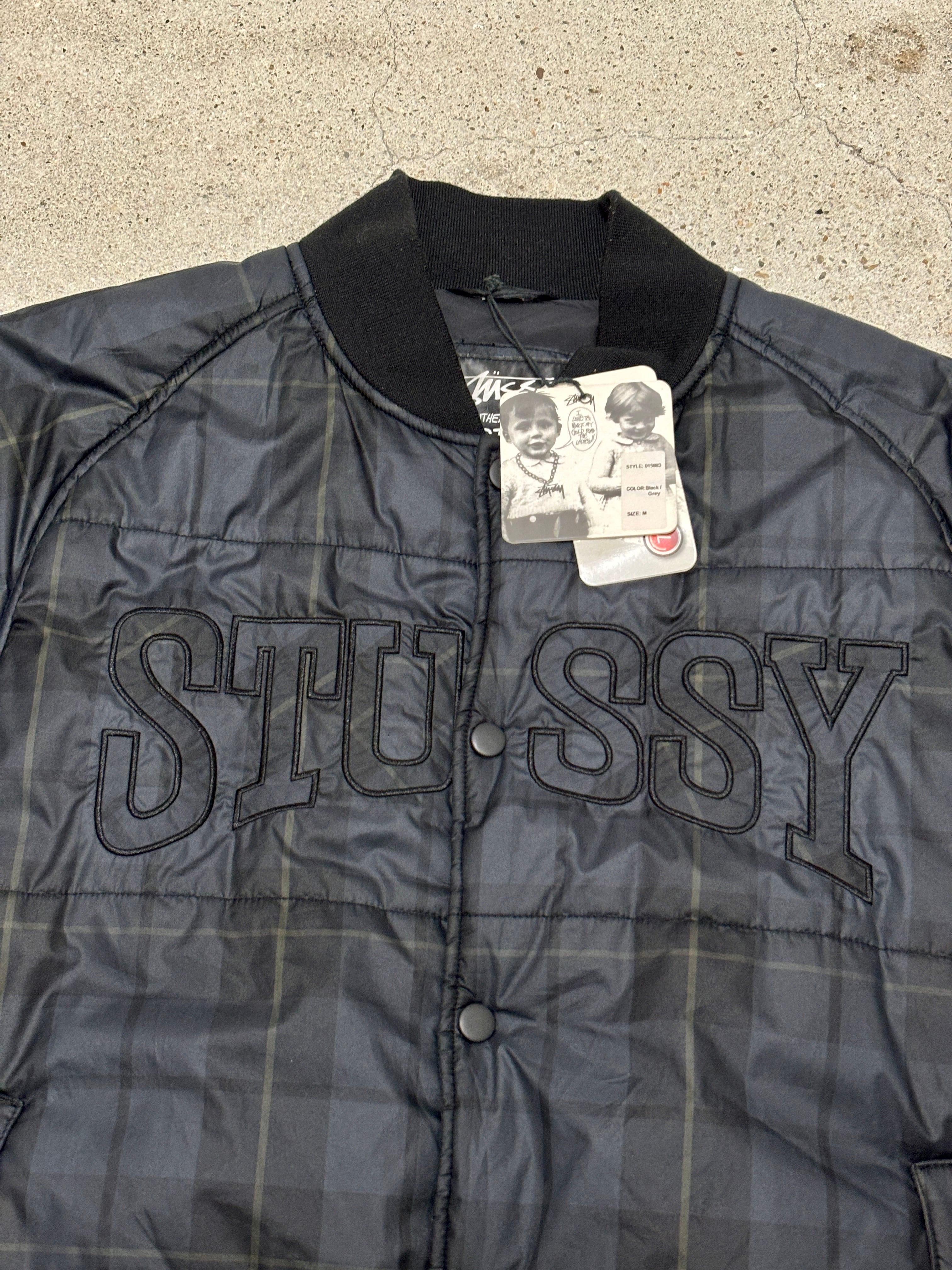 00~10s OLD STUSSY/Check Stadium Jacket/DEADSTOCK/M/チェック 00~10s OLD STUSSY/Check Stadium Jacket/DEADSTOCK/M/チェック