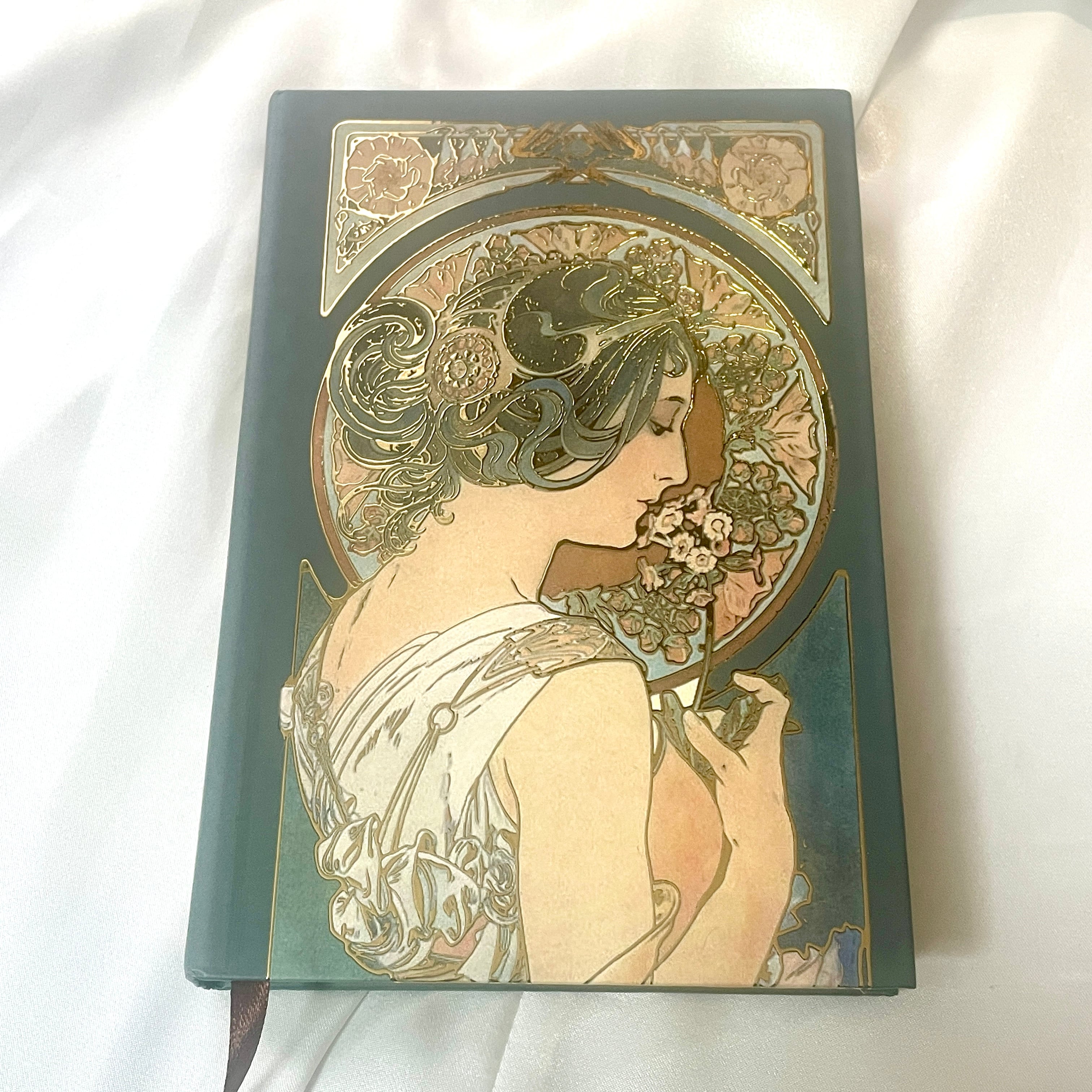 大人の美術館文具】ミュシャ《夜》《桜草》のアンティーク調ノート