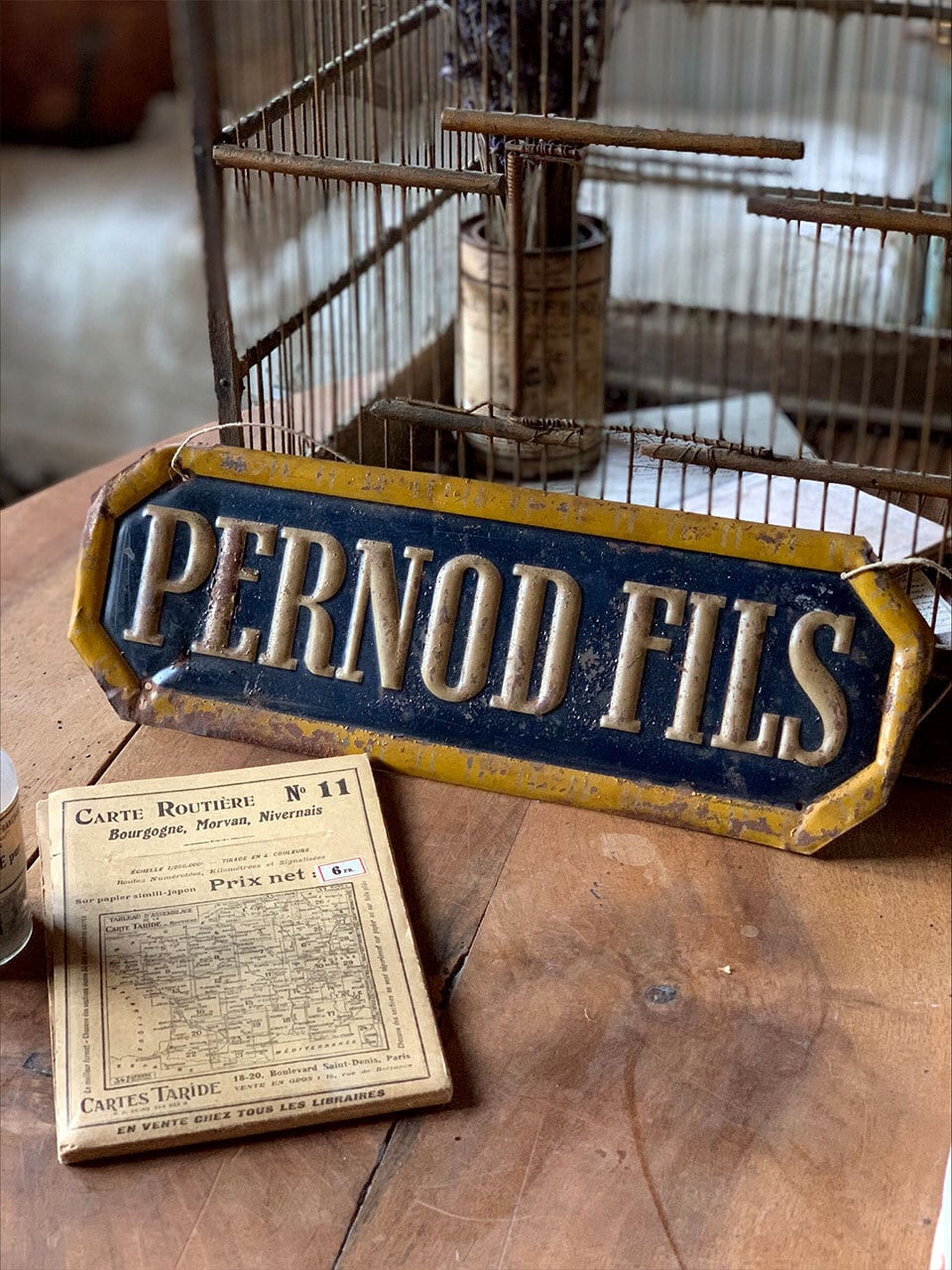 ブリキのプレート 看板 PERNOD FILS | Brocante de La Cocotte