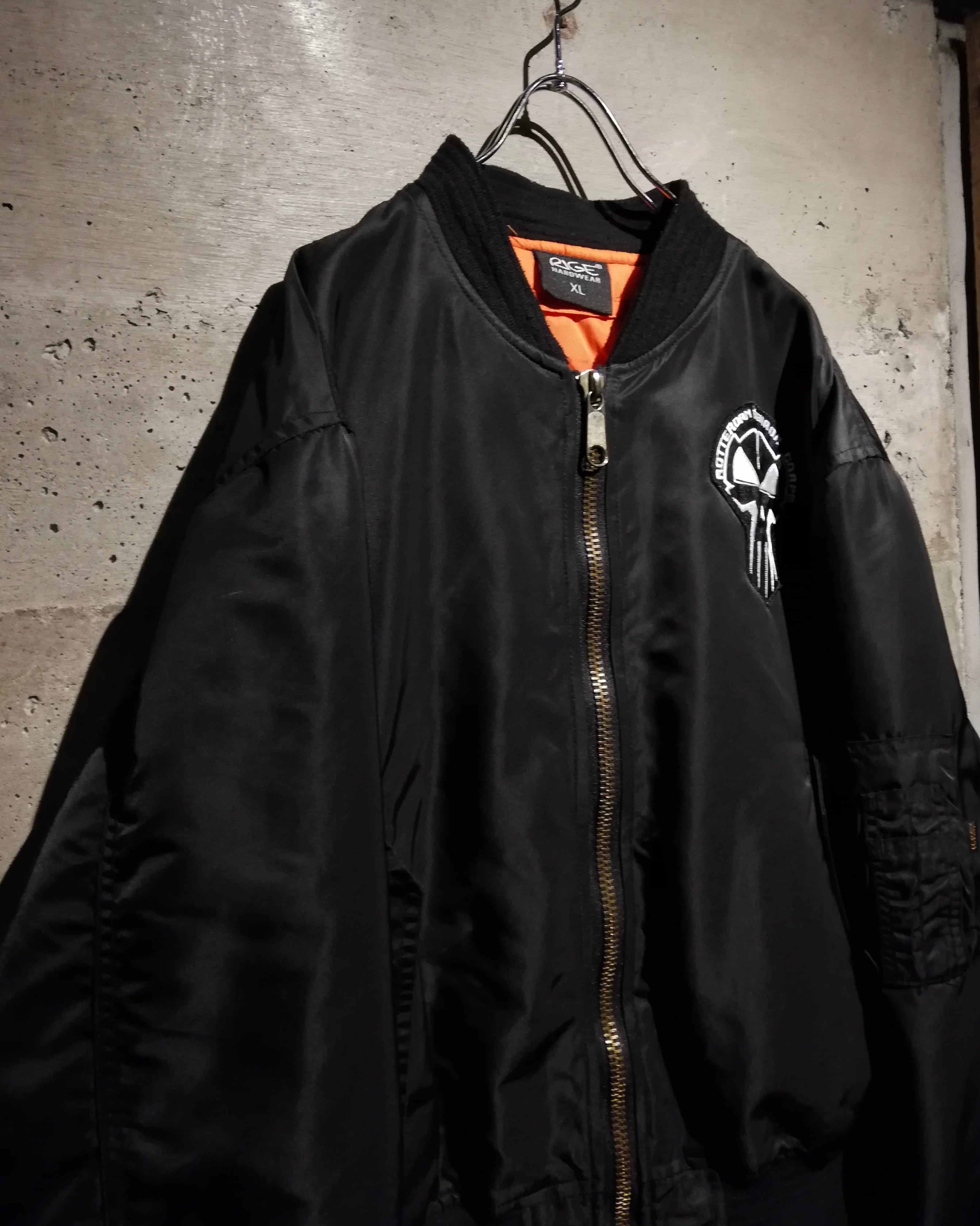 Caka】“Rotterdam Terror Corps”Skull Patch Design Vintage Loose MA