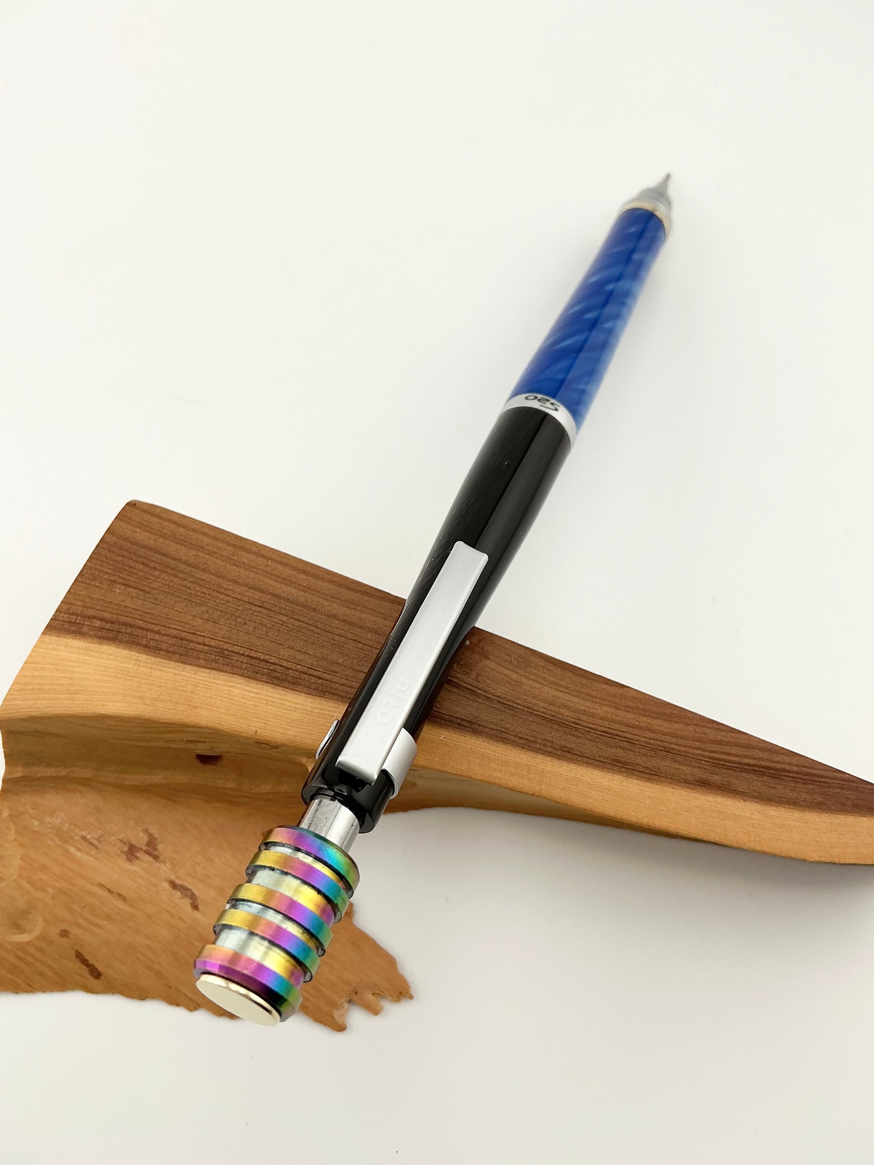 PILOT S20 カスタム 黒水牛 アクリル チタンノック 0.5mm シャーペン
