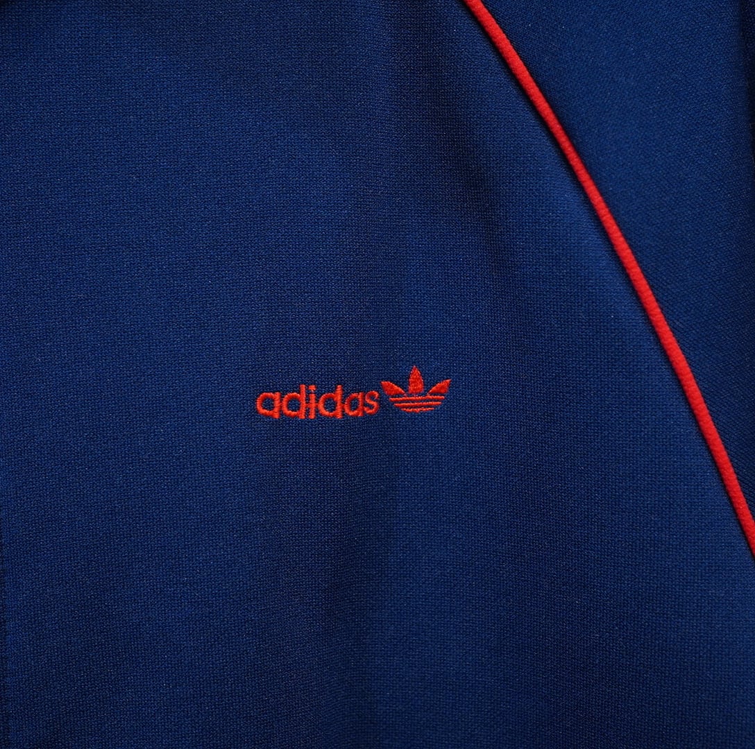 70s adidas トラックジャケット 西ドイツ製 ジャージ M/ ネイビー