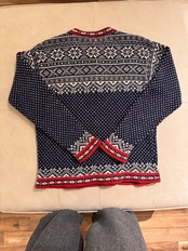 L.L.Bean Nordic Pattern Merino Lambswool Cardigan