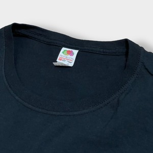 【FRUIT OF THE LOOM】4XL 超ビッグサイズ CAROLINA BEACH  ロゴ プリント Tシャツ 半袖 黒t ノースカロライナ US古着