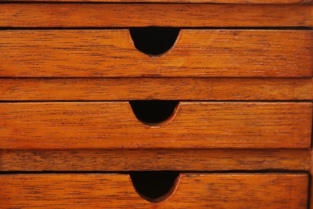 レトロ 卓上 小引き出し 抽斗 12杯 収納 小物入れ 書類ケース B5 木製