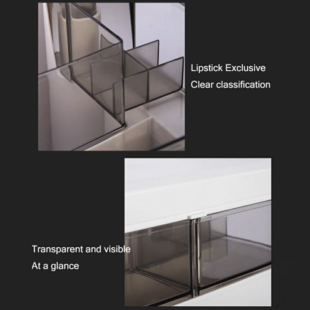 メイクボックス LED 大容量 ドレッサー コスメボックス 可愛い | mikako