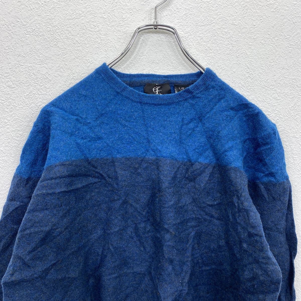 Calvinklein ニットセーター レディース L 青 ネイビー カルバン Calvinklein ニットセーター レディース L 青 ネイビー カルバン