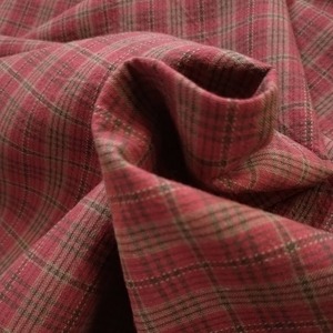 先染布 JUNKO MATSUDA　Yarn Dyed Woven　バーガンディ