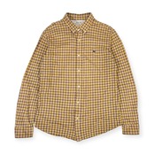 LACOSTE ラコステ チェック BD ボタンダウン 鹿の子 長袖シャツ 4/メンズ