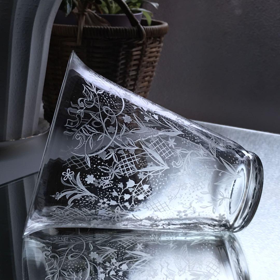 可愛らしい♡模様オールドバカラBaccarat花瓶 フラワーベース