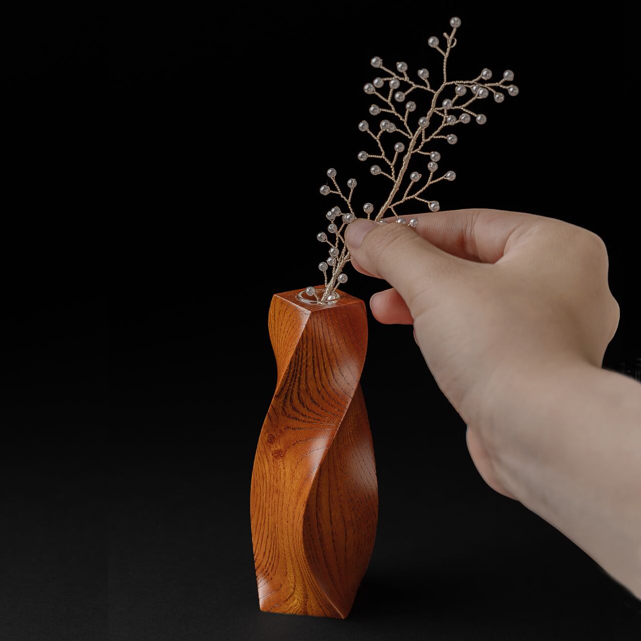 手作り花器】ONDE KEYAKI 漆器・一輪挿し・プレゼント・贈り物／天然木