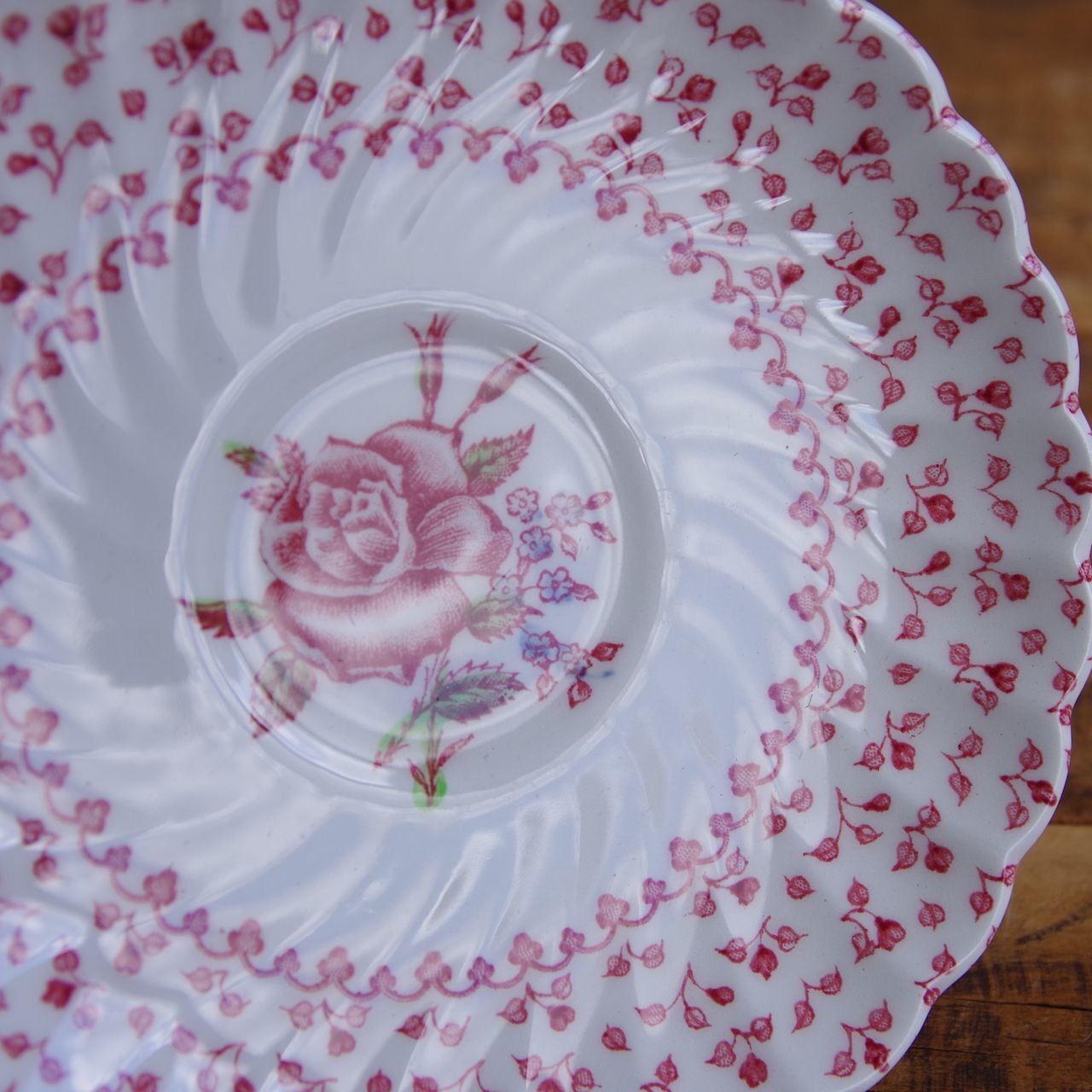 ジョンソンブラザーズ ローズブーケ ピンク 薔薇 忘れな草 花柄