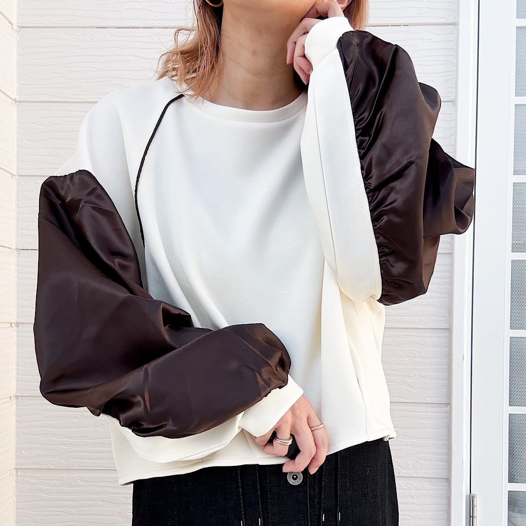 【NET限定アイテム】サテンドッキングプルオーバー