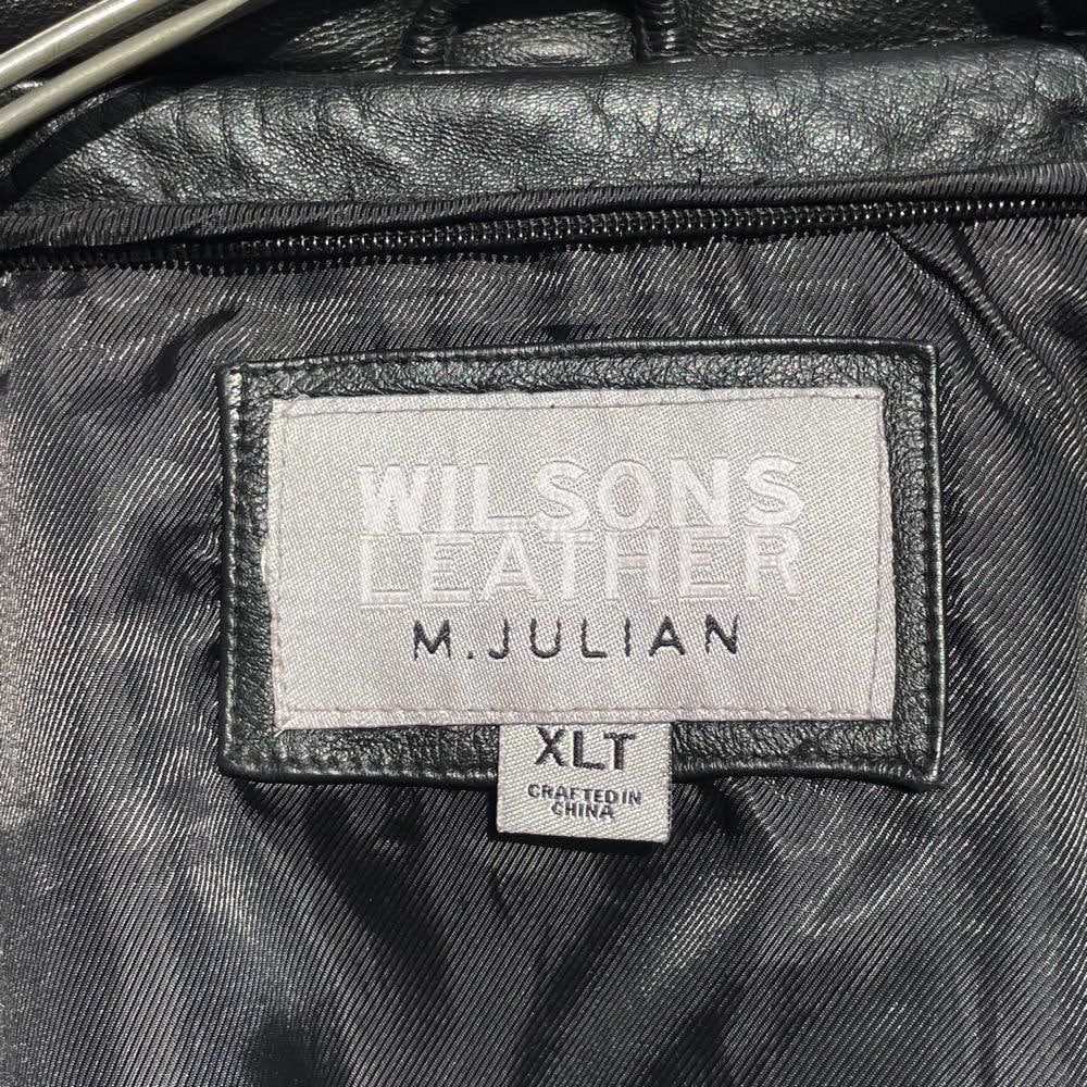 WILSONS - M.JULIAN] Vintage leather half jacket with liner [1990s