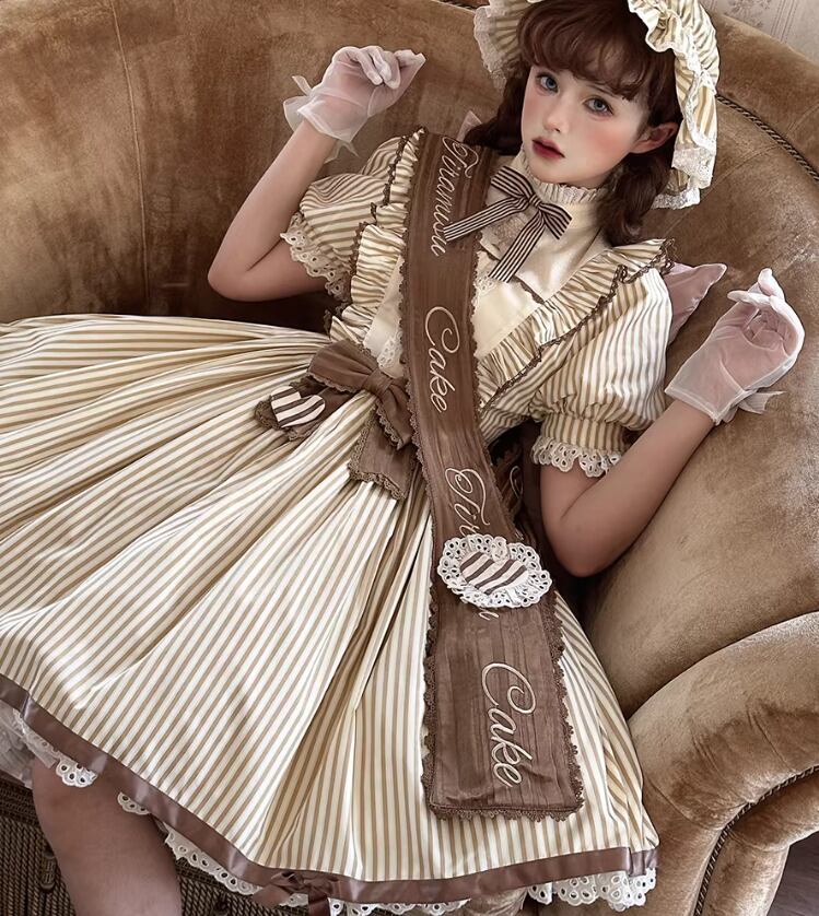 ロリータファッション 甘ロリ ワンピース のみ チョコレート チョコ