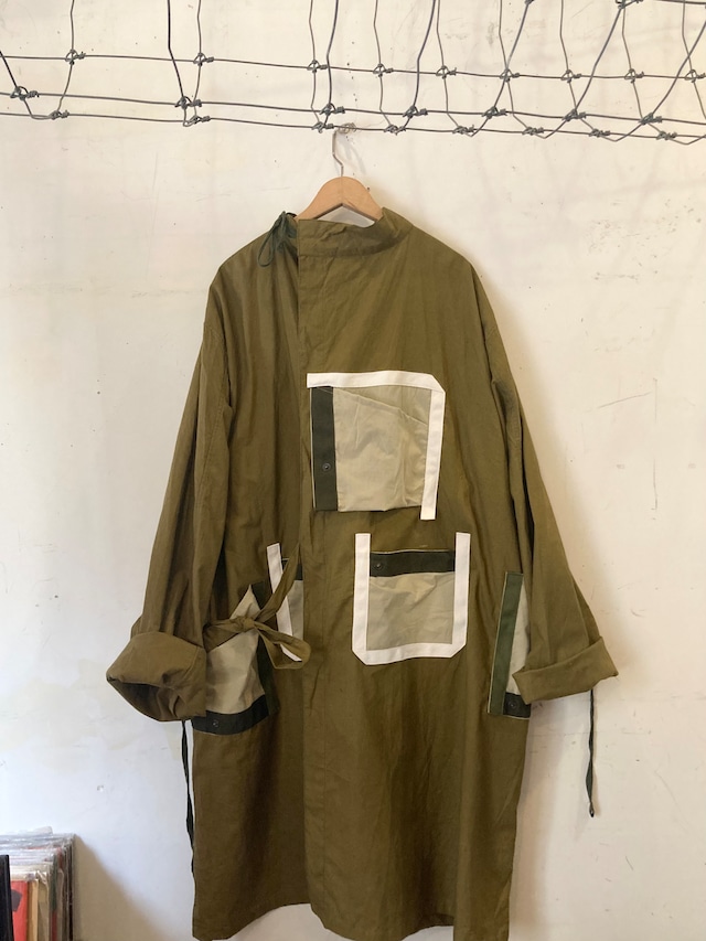 EURO WORK  COAT REMAKE （khaki×white）