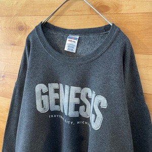 【JERZEES】GENESIS ロゴ プリント スウェット トレーナー L US古着