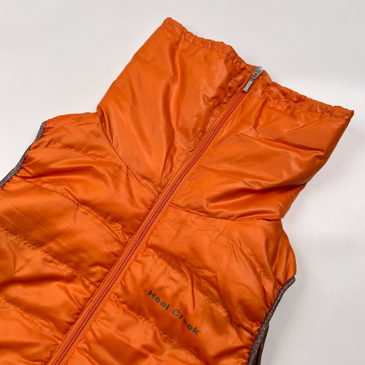 Heal Creek ヒールクリーク ダブルジップ ハイネック 中綿 ベスト 42 /オレンジ/レディース/ゴルフ