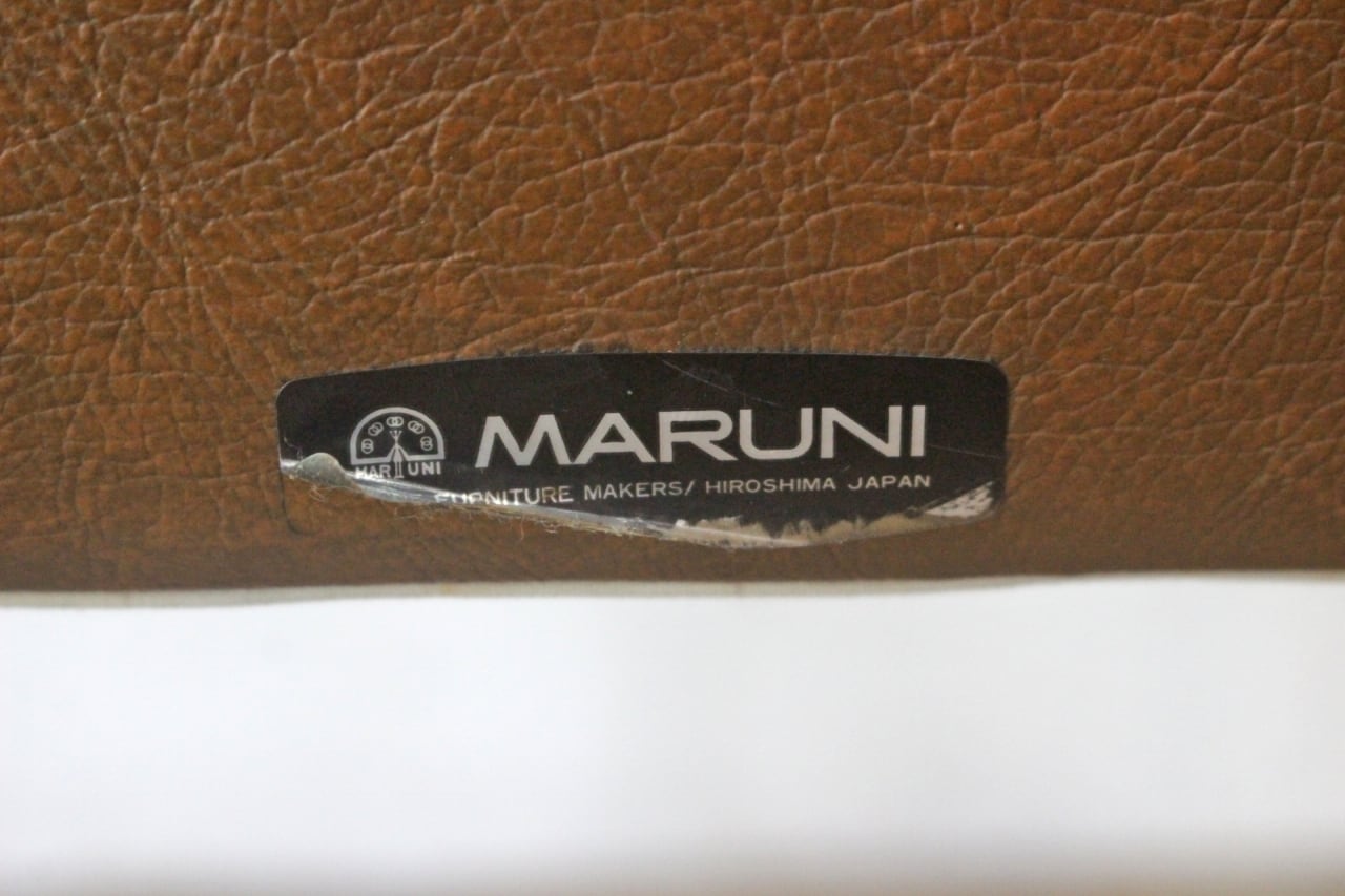 MARUNI マルニ ダイニングチェア 椅子 猫脚 鋲 ハイバック 木製 合皮