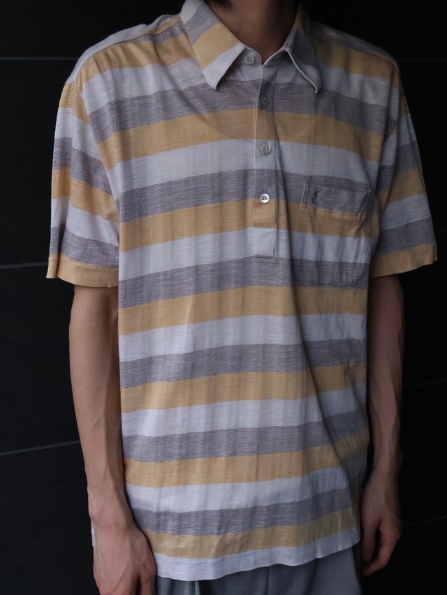 【yves saint laurent】coloring border polo top