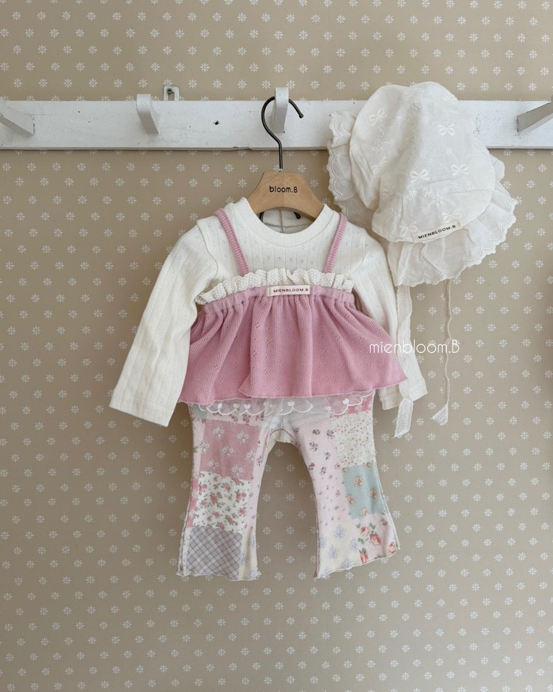 送料無料【予約】/ kids ハートレースTシャツ / mienbloom