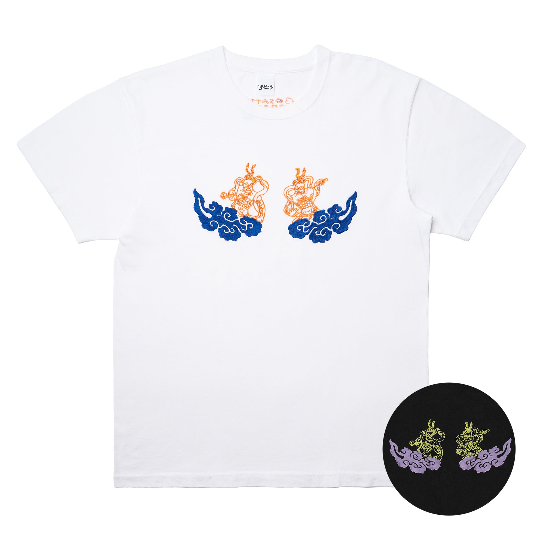 金剛力士像 仏像 オーセンティックスーパーTシャツ (刺繍) 7.1oz