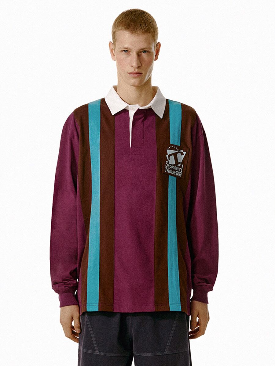 TEKET] T37 Overtone Rugby Shirt Burgundy 正規品 韓国ブランド