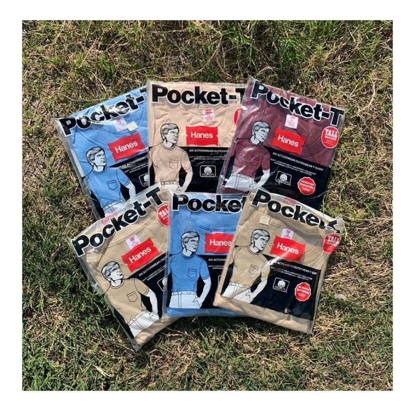 1980's Deadstock "Hanes" Pocket-T TALL MAN