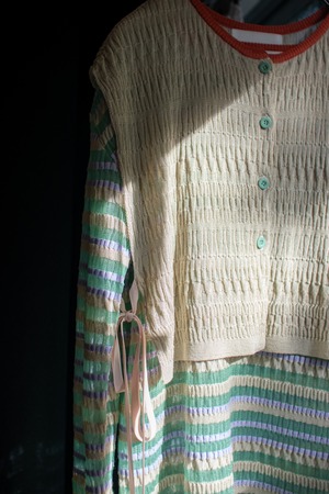 YUKI SHIMANE Random Rib knit vest top