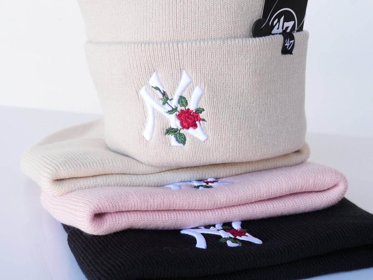 Yankees'47 ニューヨーク ヤンキース CUFF KNIT Thorn ボーン butterfly