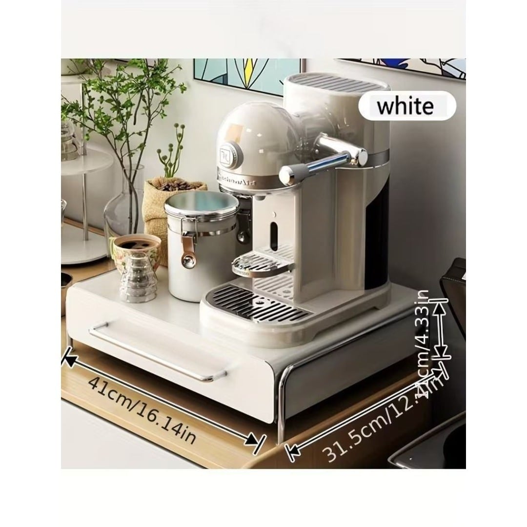 収納ボックス 引き出し コーヒーメーカー用  インテリア ホワイト ブラック 収納ボックス 引き出し コーヒーメーカー用 棚 インテリア カラー