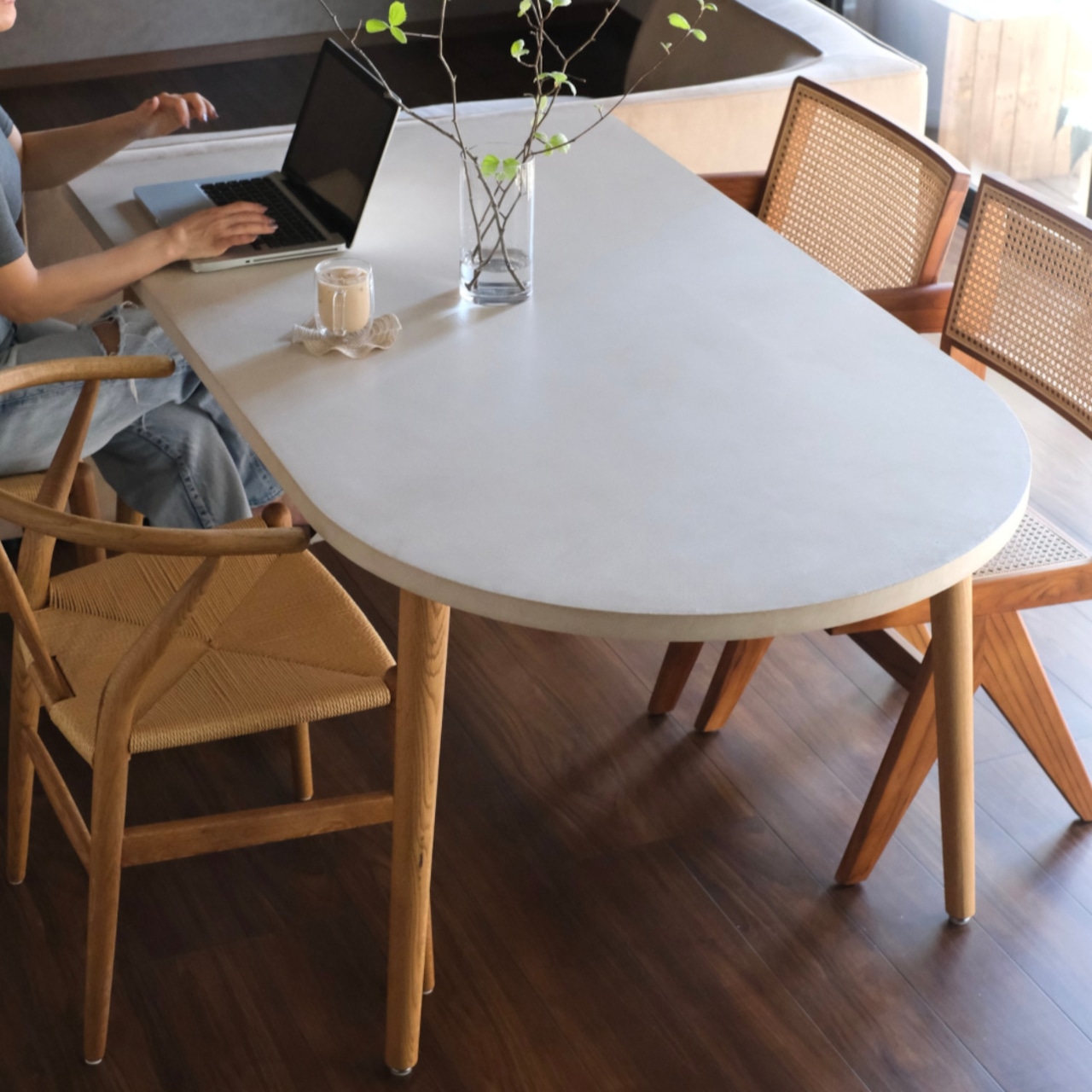 Half Oval Dining table