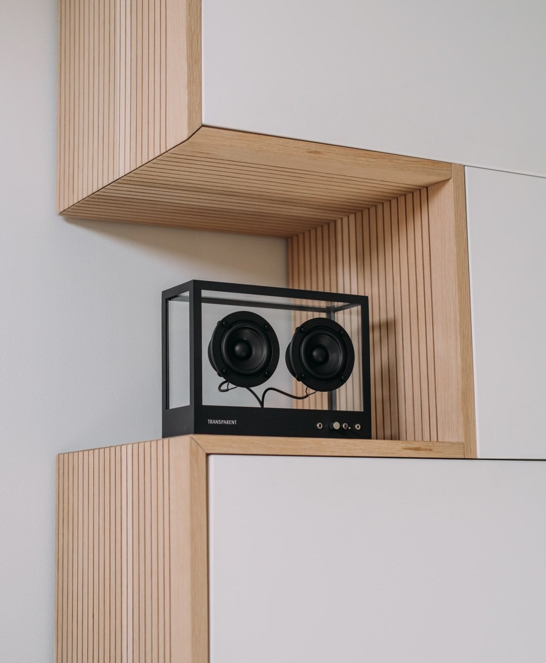 SMALL TRANSPARENT SPEAKER (BLACK) | SUU