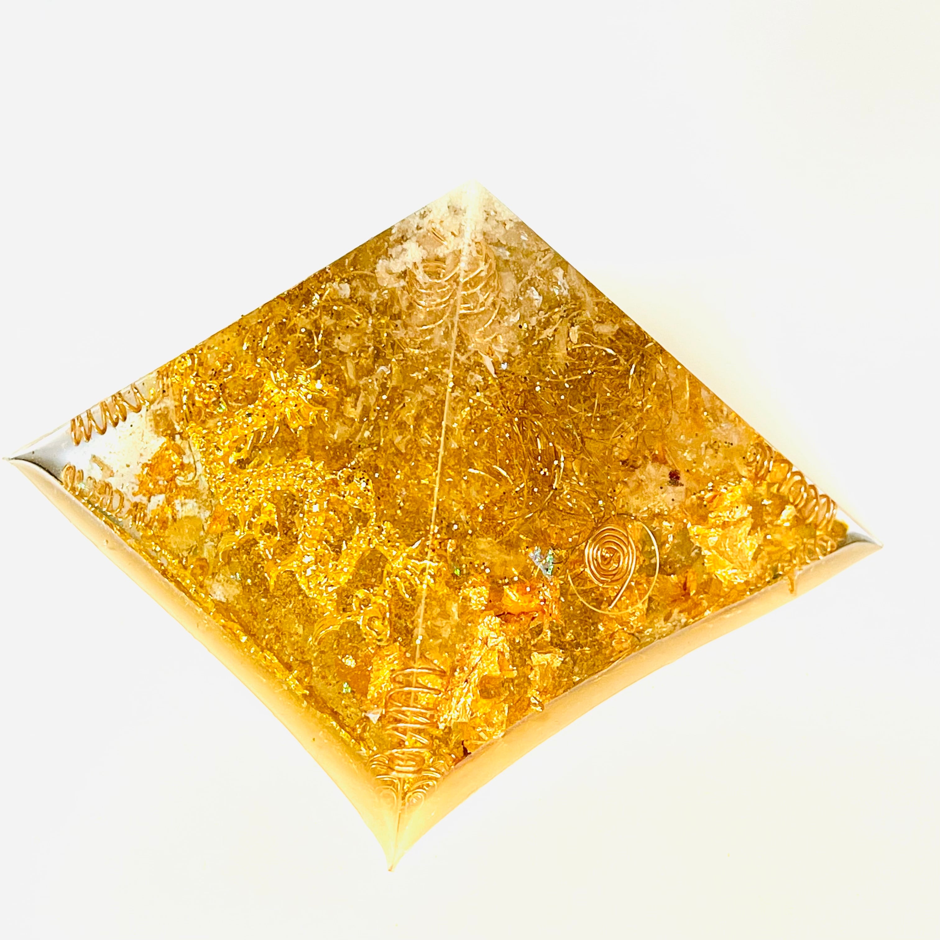 キラキラ 金運・財運・健康運アップに/龍神オルゴナイト白銀比