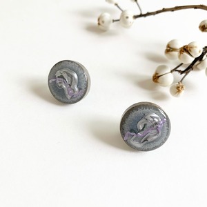 美濃焼タイルイヤリング Sae-2