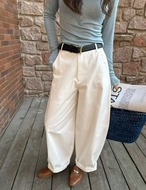 【新作5％OFF・3日間】Semi-tapered Belt Pants_3colors