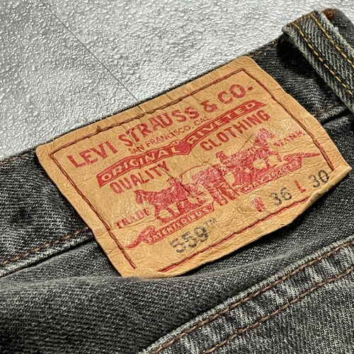 【W36 L30】 usa levi's 先染ブラック リーバイス 559 詳細写真3