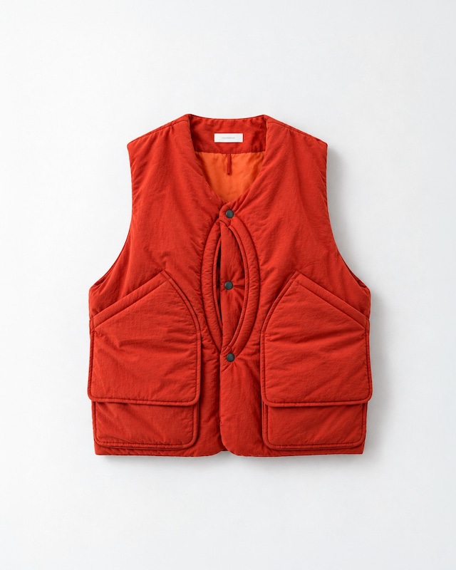 roundabout 8pocket Padded Vest ORANGE