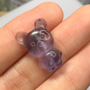 12貫通穴・くまさんフローライトビーズ